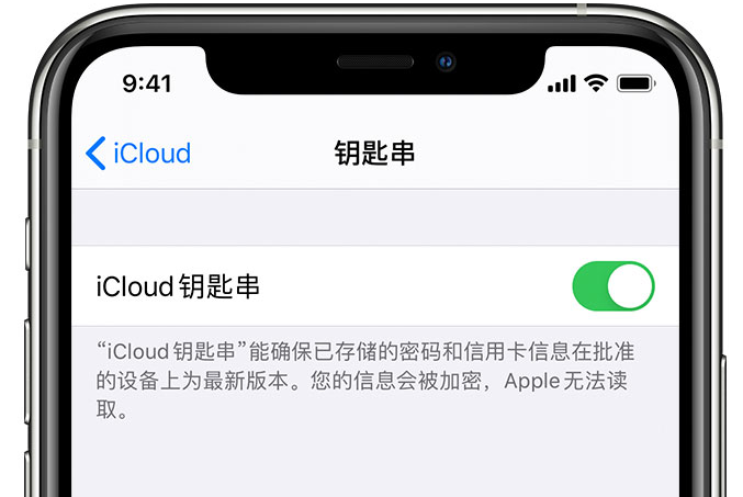 成都苹果手机维修分享在 iPhone 上开启 iCloud 钥匙串之后会储存哪些信息 