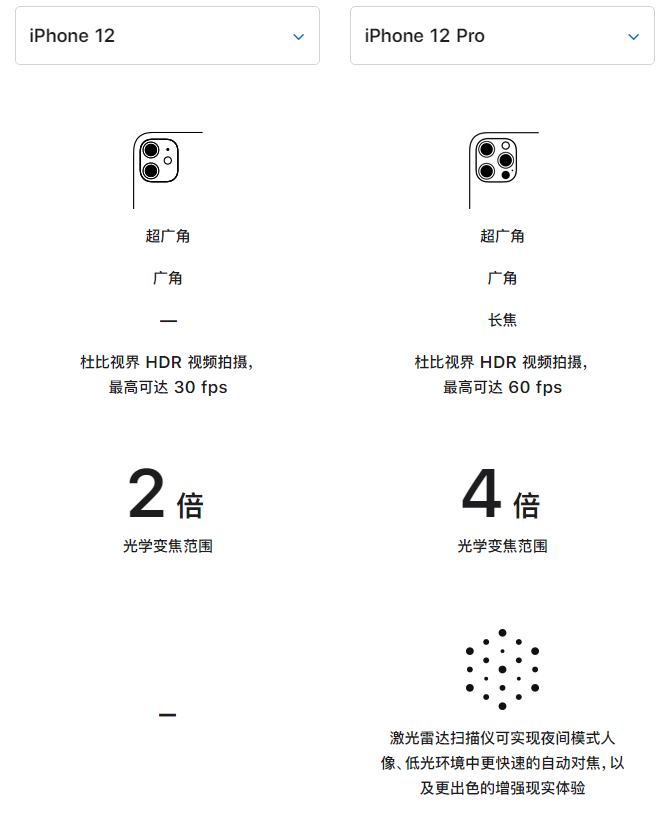 成都苹果手机维修分享苹果 iPhone 12 与 iPhone 12 Pro 选哪款 